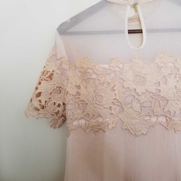 Saylor X Free People Womens Ballet Pink Lace Hallie Cocktail Dress Size Small - Picture 8 of 9